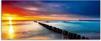 Artland Glasbild Ostsee mit sch&ouml;nem Sonnenaufgang, Strand (1 St), in...
