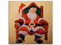 Artland Glasbild Schlafender Weihnachtsmann, Weihnachten (1 St), in...