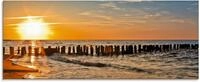Artland Glasbild Sch&ouml;ner Sonnenuntergang am Strand, Strand (1 St), in...
