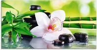 Artland Glasbild Spa Steine Bambus Zweige Orchidee, Zen (1 St), in verschiedenen