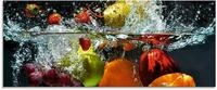 Artland Glasbild Spritzendes Obst auf dem Wasser, Lebensmittel (1 St), in
