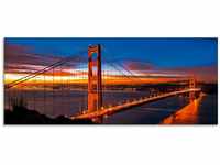 Artland Glasbild The Golden Gate Bridge am frühen Morgen, Brücken (1 St), in