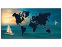 Artland Wandbild Weltumsegelung mit Weltkarte, Landkarten (1 St), als...