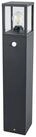Lucande Au&szlig;en-Stehlampe Klemens, Metall, Schwarz IP54mit Bewegungsmelder, 1 x 15 W