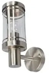 Lindby Au&szlig;en-Wandleuchte Djori, Edelstahl Alu IP44, 1 x 15 W LED
