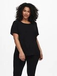 ONLY CARMAKOMA Shirtbluse CARVICA SS TOP WVN NOOS Materialmix, regular fit