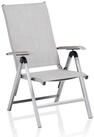 KETTLER Gartenstuhl DIAMOND Multipositionssessel silber / hellgrau Teak