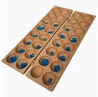 Madera Spielzeuge Spielesammlung Hus Eichenholz mit 80 Glassteinchen, Strategiespiel,