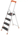 SONGMICS Trittleiter, Leiter, 3/4/6 Stufen, Aluleiter, mit Werkzeugschale, bis 150 kg