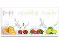 Artland Glasbild Fruchtig erfrischend gesund Fruchtmix, Lebensmittel (1 St), in