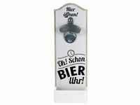 Gilde Wand-Flaschenöffner 'Oh, Schon Bier Uhr!'