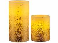 Pauleen LED Wachskerze Golden Glitter in Elfenbein und Gold 2x 0,2W 4lm beige /...