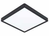 EGLO LED Deckenleuchte FUEVA, 1-flammig, 28 x 28 cm, Schwarz, Weiß, LED fest