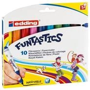 edding Faserstift edding 14 FUNTASTICS Filzstifte Set mit 10 leuchtenden Farben,