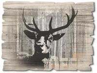 Artland Holzbild Hirsch Collage, Wildtiere (1 St)