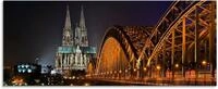 Artland Glasbild K&ouml;lner Dom mit Br&uuml;cke, Deutschland (1 St), in verschiedenen