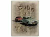 Artland Holzbild Kuba - Das Taxi, (1 St)