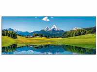 Artland Glasbild Landschaft in den Alpen, Berge (1 St), in verschiedenen...