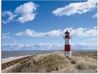 Artland Glasbild Leuchtturm Sylt, Geb&auml;ude (1 St), in verschiedenen Gr&ouml;&szlig;en