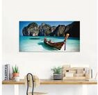 Artland Glasbild Maya Bay, Koh Phi Phi Leh, Thailand, Boote & Schiffe (1 St), in