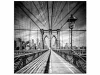 Artland Glasbild New York City Brooklyn Bridge I, Amerika (1 St), in...