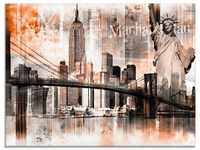 Artland Glasbild New York Skyline Collage V, Amerika (1 St), in verschiedenen