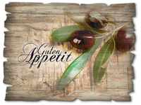 Artland Holzbild Oliven Guten Appetit, Speisen (1 St)