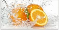 Artland Glasbild Orange mit Spritzwasser, S&uuml;&szlig;speisen (1 St), in verschiedenen