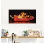 Artland Glasbild Roter scharfer Chilipfeffer, Lebensmittel (1 St), in...