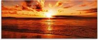 Artland Glasbild Sch&ouml;ner Sonnenuntergang Strand, Gew&auml;sser (1 St), in...