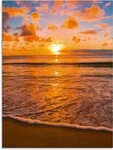 Artland Glasbild Sonnenuntergang am Strand, Sonnenaufgang & -untergang (1 St),...