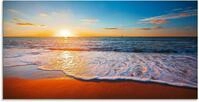 Artland Glasbild Sonnenuntergang und das Meer, Strand (1 St), in verschiedenen