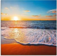 Artland Glasbild Sonnenuntergang und das Meer, Strand (1 St), in verschiedenen