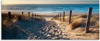 Artland Glasbild Weg zum Nordseestrand Sonnenuntergang, Strand (1 St), in