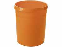 HAN 15 x Papierkorb Grip 18 Liter mit 2 Griffmulden Trend Colour orange