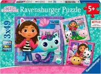 Ravensburger Puzzle Spielzeit mit Gabby, 147 Puzzleteile, 3 x 49 Teile, Made in