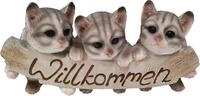 Figurendiscounter Dekofigur Dekofigur Katzen Willkommen 15 x 25 x 8 cm
