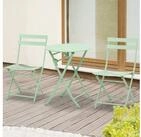 Outsunny Balkonset Gartenset Bistrotisch mit 2 St&uuml;hlen f&uuml;r Hof Garten, (Garnitur,