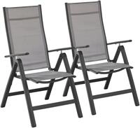 MERXX Gartenstuhl Amalfi (Set, 2 St), 2er Set, Alu/beschichtetes Textil, verstellbar