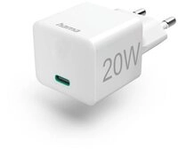 Hama Schnellladeger&auml;t, USB-C, PD/Qualcomm&reg;, Mini-Ladeger&auml;t, 20 W, Wei&szlig;