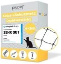 Piupet Tiersicherheitsnetz Katzennetz Drahtverst&auml;rkt I Befestigungsset inkl. I