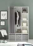 Pol-Power Kleiderschrank 100 x 180 x 50 cm (B/H/T)