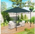 Outsunny Pavillon-Ersatzdach Pavillonabdeckung, Dunkelgrau, 180 g/m&sup2;, 295 x...
