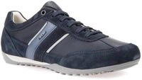 Sneaker GEOX "U WELLS C", Herren, Gr. 46, blau (navy), Synthetik, Textil,