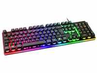 DELTACO Gaming Tastatur (Membran, Aluminium, RGB, Anti-Ghosting) Gaming-Tastatur