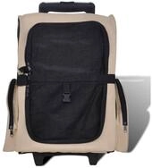 vidaXL Fahrradhundeanh&auml;nger, Trolley f&uuml;r Haustiere 3-in-1 Faltbar Beige