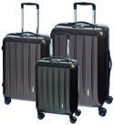CHECK.IN&reg; Kofferset Check.IN 3-tlg. Kofferset LONDON 2.0 mit 4 Rollen - carbon