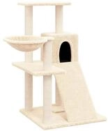 vidaXL Kratzbaum, Katzenbaum mit Sisal-Kratzs&auml;ulen Creme 82 cm