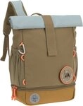L&Auml;SSIG Kinderrucksack Nature, Mini Rolltop Backpack, Olive, aus recycelten