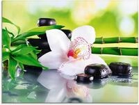 Artland Glasbild Spa Steine Bambus Zweige Orchidee, Zen (1 St), in verschiedenen
